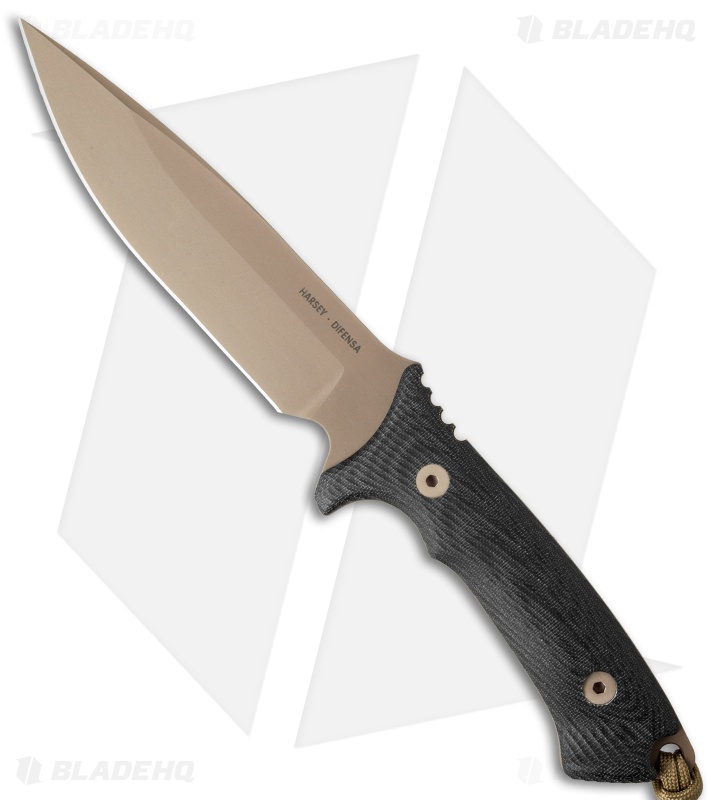 Spartan Blades Harsey Difensa Knife Black Micarta (6.25" FDE)