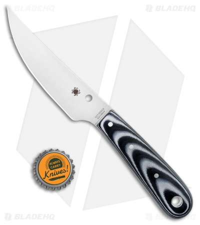 Spyderco Bow River Fixed Blade Knife Black/Gray G-10 (4.4" Satin) FB46GP