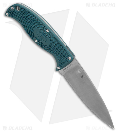 Spyderco Enuff Leaf Knife Blue FRN (3.95" Satin Serr K390) FB31SBL2K390