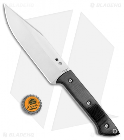 Spyderco Province Fixed Blade Knife Black G-10 (6.75" Satin 4V) FB45GP