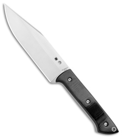 Spyderco Province Fixed Blade Knife Black G-10 (6.75" Satin 4V) FB45GP