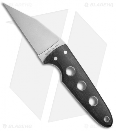 Rare Spyderco Ronin Fixed Blade Knife Black Micarta (3" Bead Blast) FB09