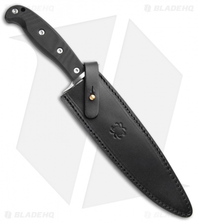 Spyderco Respect Bowie Fixed Blade Knife Black G-10 (7.9" Satin) FB44GP 