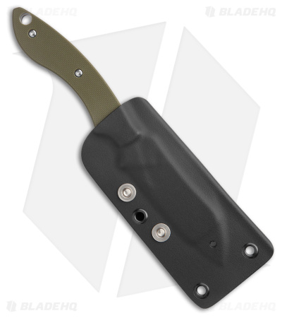 Spyderco Stok Bowie Fixed Blade Knife OD Green G-10 (3" Satin) FB49GPOD