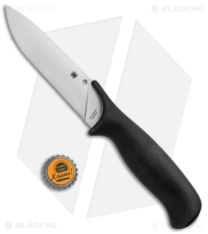 Spyderco Zoomer Fixed Blade Knife Black G-10 (5.2" Satin) FB42GP 