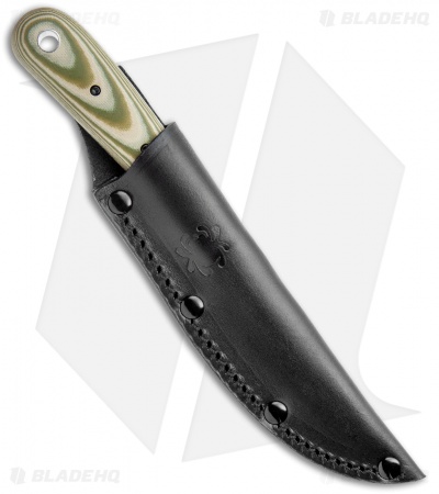 Spyderco Bow River Fixed Blade Knife OD Green/Gray G-10 (4.4" Black) FB46GPODBK