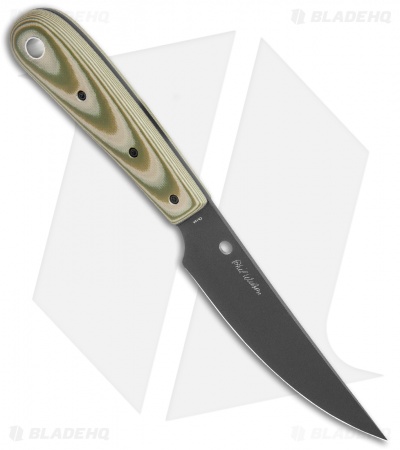 Spyderco Bow River Fixed Blade Knife OD Green/Gray G-10 (4.4" Black) FB46GPODBK