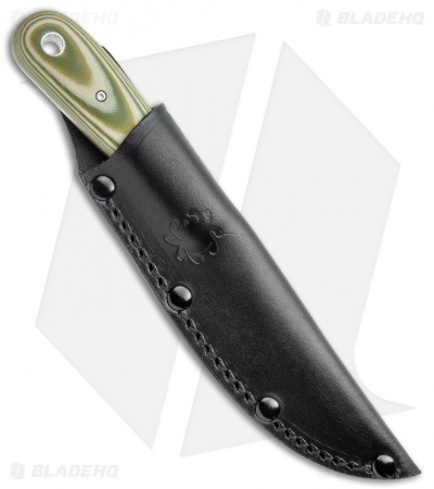 Spyderco Bow River Fixed Blade Knife OD Green/Gray G-10 (4.4" Satin) 