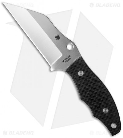 Spyderco Mini Paring Knife 2 Plain Wharncliffe Blade, Black