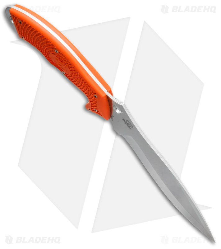 Spyderco Schempp Rock Salt H1 Fixed Blade Knife Orange (6.75" Satin