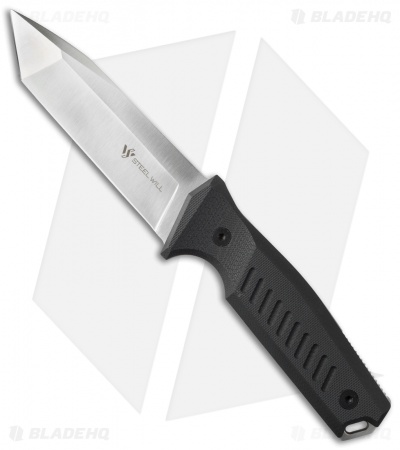 Steel Will Knives Cager 1420 Tanto Fixed Blade Knife Black G-10 (4.375" Satin)