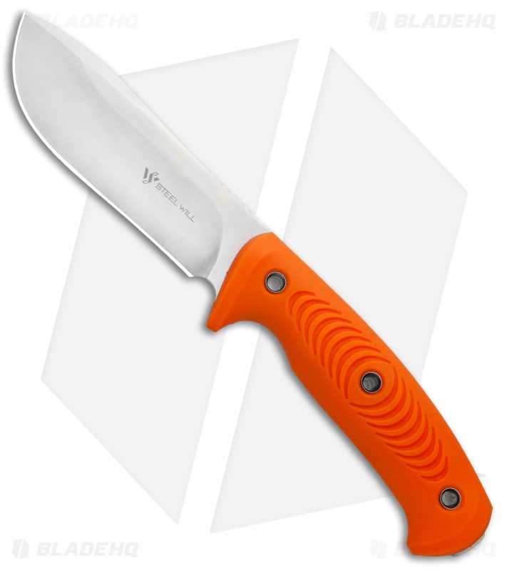 Steel Will Roamer Skinner Fixed Blade Knife Orange TPE (4.5" Satin) R345-1OR
