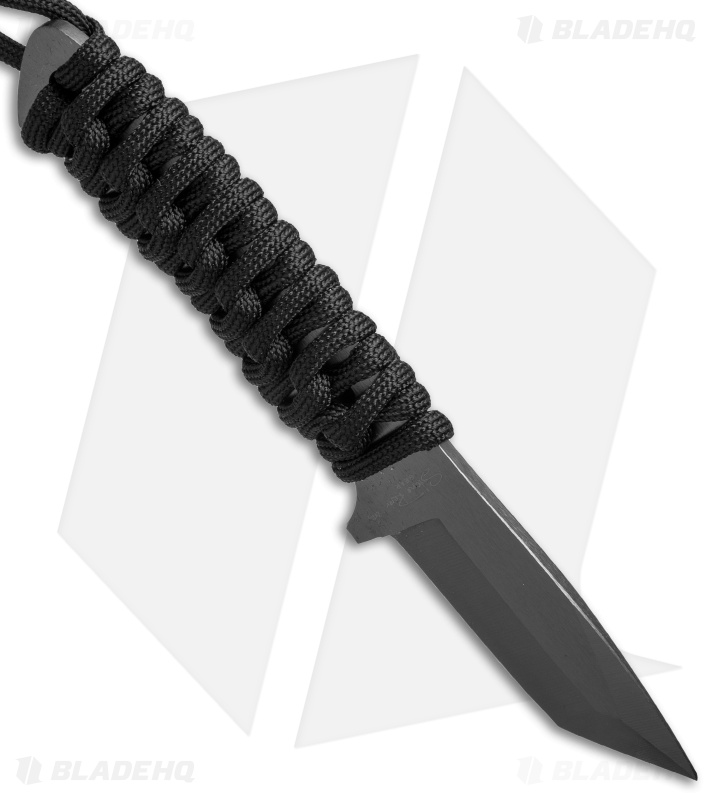 Stone River Ceramic Tanto Fixed Blade Neck Knife (2.5" Black) SRG3NTB