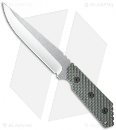 Strider MK1C GG Fixed Blade Knife OD Green G-10 (5.5" Stonewash)