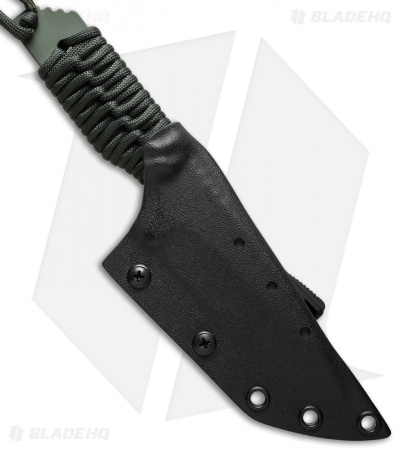 Strider Model SA-L Fixed Blade Knife OD Green Cord Wrap (4" OD Green)