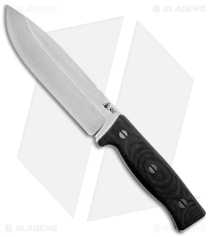 Survive Knives GSO 6.0 Black Micarta w/ Ferro Notch (6" Stonewash