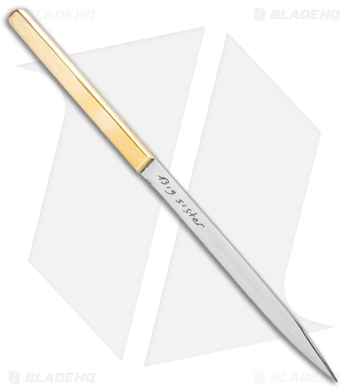 Svord Big Sister Brass Fixed Blade Knife (5.13" Satin)