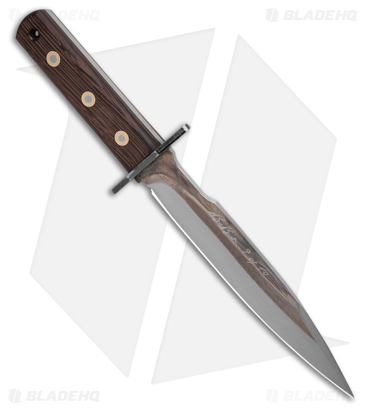 Svord Von Tempsky Fighter Dagger Fixed Blade Knife Wenge Wood (8.5" 2-T Raw/Sat)