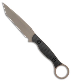 Toor Knives Serpent T Tanto Fixed Blade Knife Black G-10 (3.75" FDE Tan)