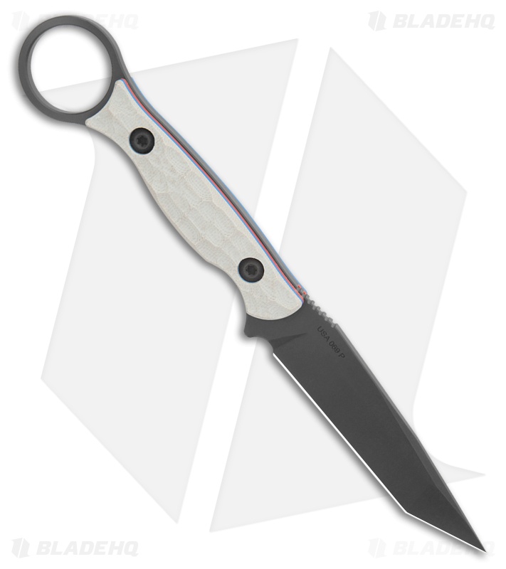 Toor Knives Serpent T Tanto Fixed Blade Knife Patriot G-10 (3.9" Black)