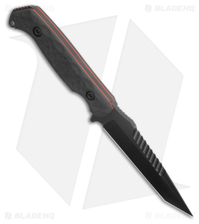 Toor Knives Darter Tanto Fixed Blade Knife Shadow Black G-10 (4.25" Black)
