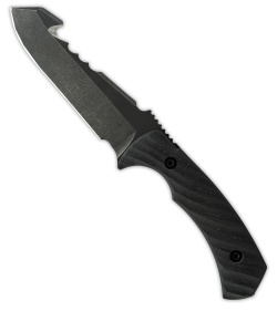 Toor Knives Egress Carbon Fixed Blade Knife Black G-10 (4.875" Black)