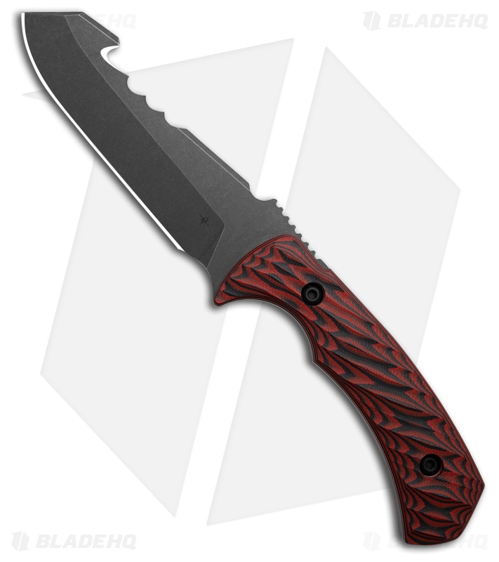 Toor Knives Egress Tracer Red Fixed Blade Knife Red/Black G-10 (4.875" Black)