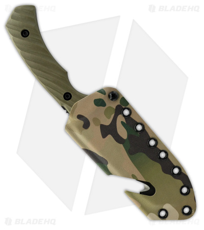 Toor Knives Egress Covert Fixed Blade Knife Green G-10 (4.875" Black)