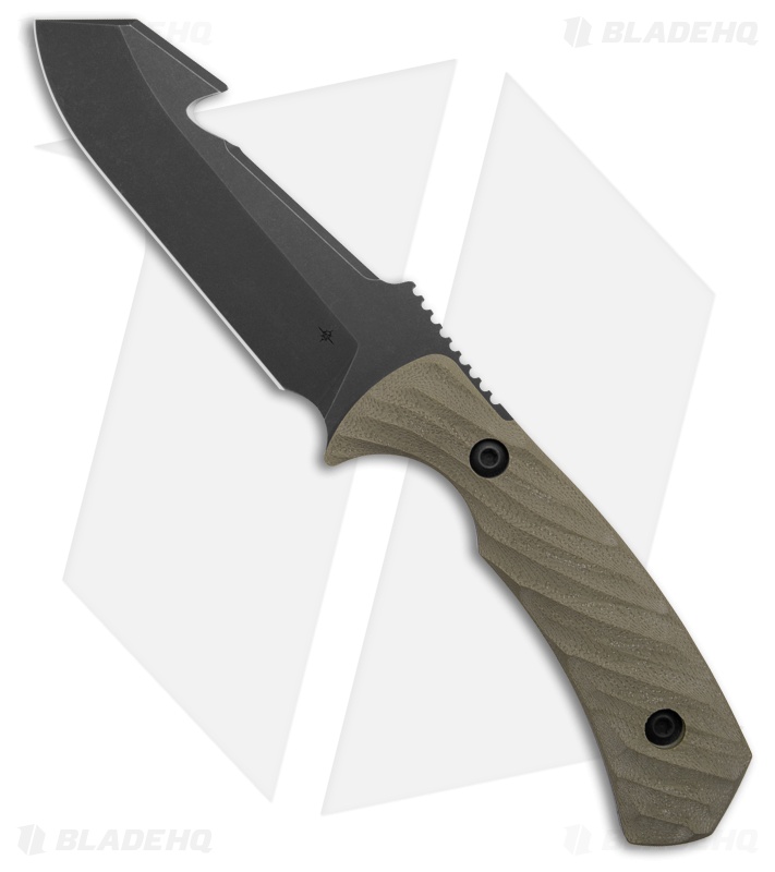 Toor Knives Egress 2.0 Fixed Blade Knife Spitfire Green G-10 (4.1" Black)