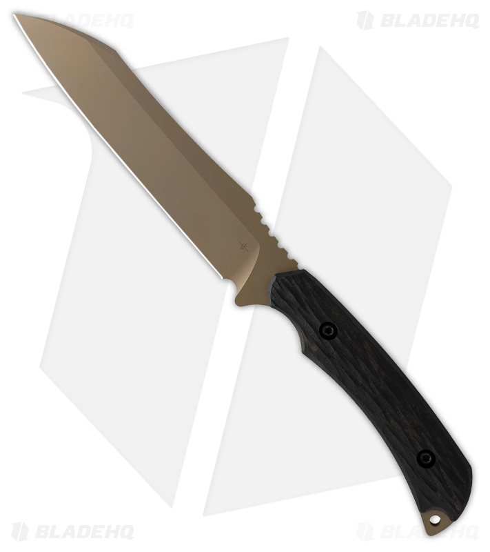 Toor Knives Fathom Fixed Blade Knife Black Ebony (6.5" Barrel Brown)