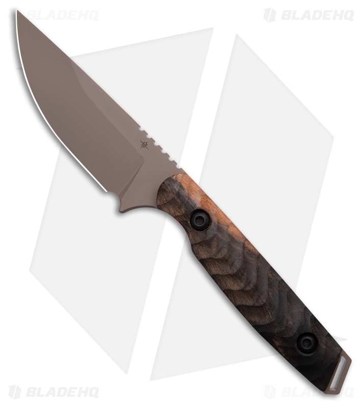 Toor Knives Field 3.0 Fixed Blade Knife Wood/Red G-10 (3.8" Canyon Drab Ebony)