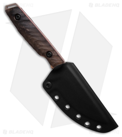 Toor Knives Field 3.0 Fixed Blade Knife Wood/Red G-10 (3.8" Canyon Drab Ebony)