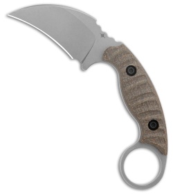 Toor Knives Karsumba R Fixed Blade Knife Burlap Micarta (3" Stonewash)
