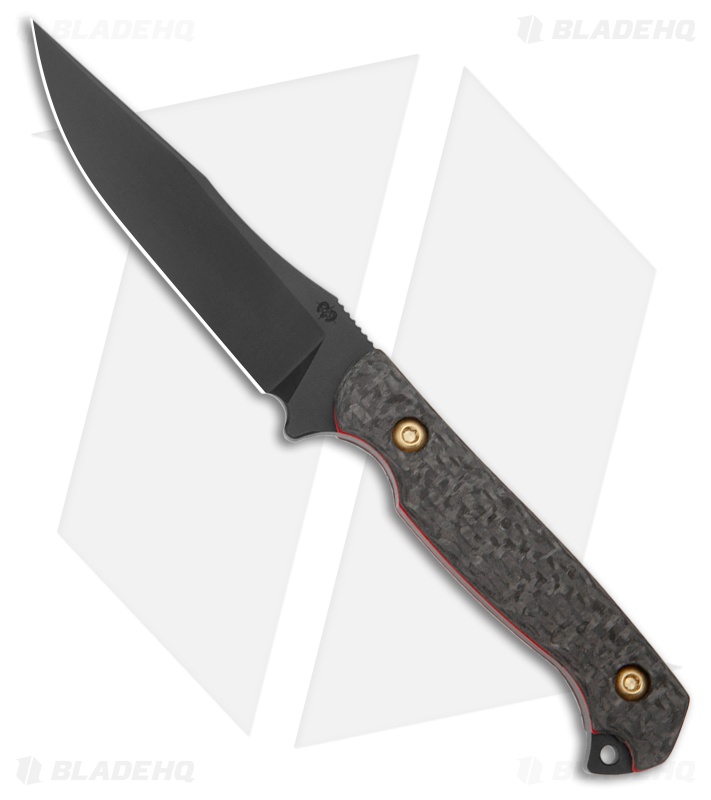 Toor Knives Heavy Metal  Krypteia S Fixed Blade Knife Carbon Fiber (4" Black)