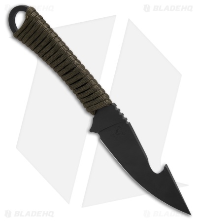 Toor Knives Merlin Fixed Blade Knife Woodland Paracord (3.75" Black)