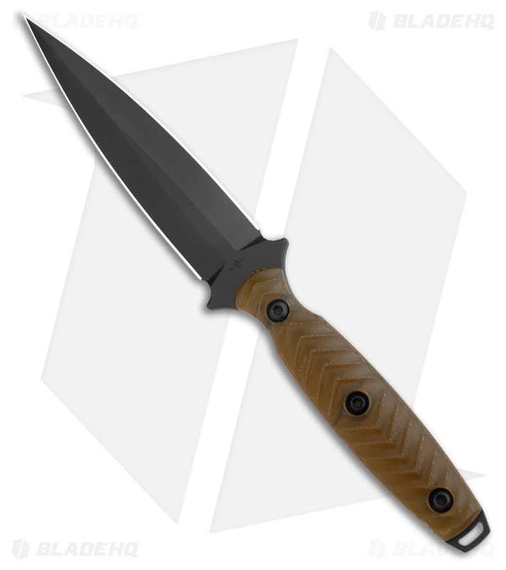 Toor Knives Specter Dagger Fixed Blade Knife Ultem (4.75" Black)