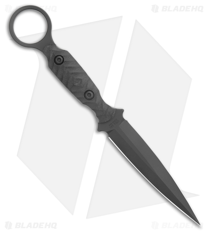 Toor Knives Specter R Dagger Fixed Blade Knife SOCOM Black (4.25" Black) 