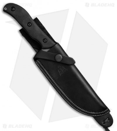 TOPS Knives Silent Hero Fixed Blade Knife Black Smooth Micarta (6.5" Gray)