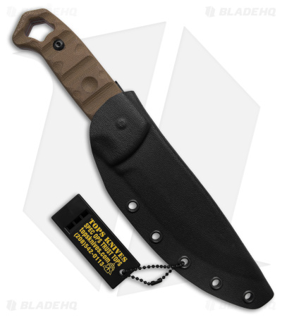 TOPS Knives Brakimo Fixed Blade Knife RMT OD Green Micarta (5.3" Satin Tungsten)