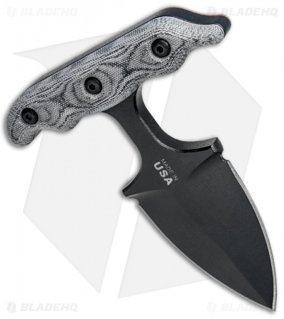 TOPS Knives I Stick Push Dagger Fixed Blade Gray Micarta (3.5" Black) ISTK-01