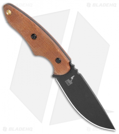 TOPS Knives 3 Pointer Fixed Blade Knife Tan Canvas (3.13" Black) 