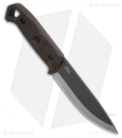 TOPS Knives Brakimo Fixed Blade Knife OD Green Micarta (5.3" Satin Tungsten)