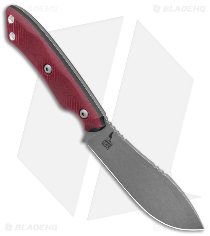 TOPS Knives Camp Creek Fire Edition Fixed Blade Knife Red G-10 (4.3" Tumbled)
