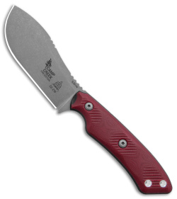 TOPS Knives Camp Creek Fire Edition Fixed Blade Knife Red G-10 (4.3" Tumbled)