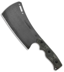 TOPS Knives El Chappo Cleaver Fixed Blade Knife Black Micarta (6" Acid SW)