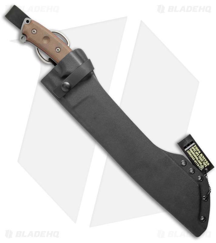 TOPS Knives El Chete Fixed Blade Chopper Knife w/ Dangler (12" Acid SW) ELCH