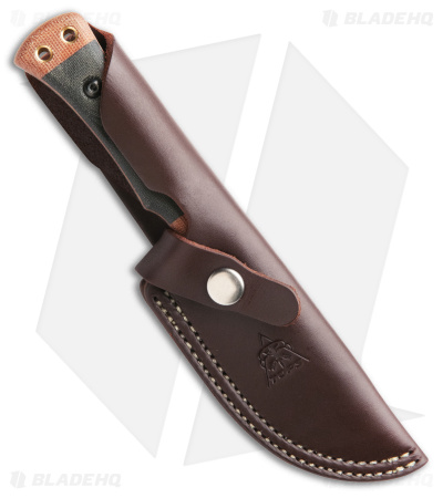 TOPS Knives Marble's Woodcraft Fixed Blade Knife Black Micarta (4.4" Bronze)