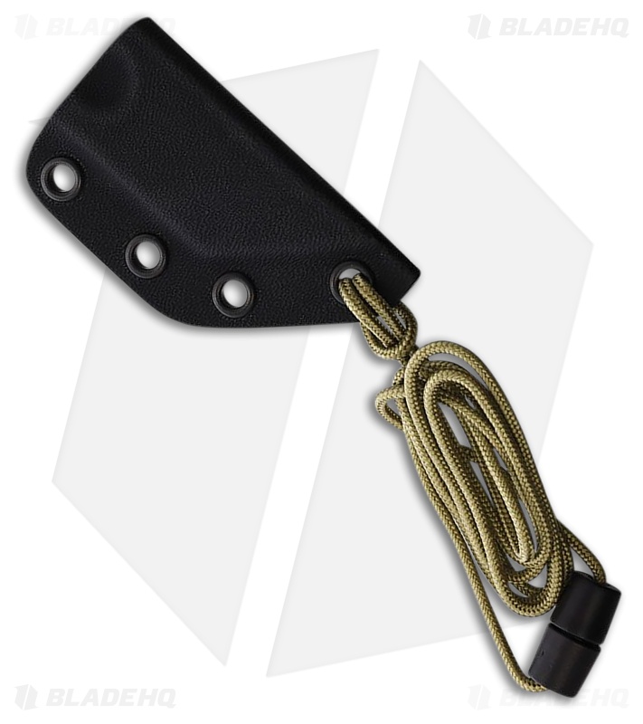 TOPS Knives Mini ALRT Neck Knife Black 1095 Steel (1.25" Black)