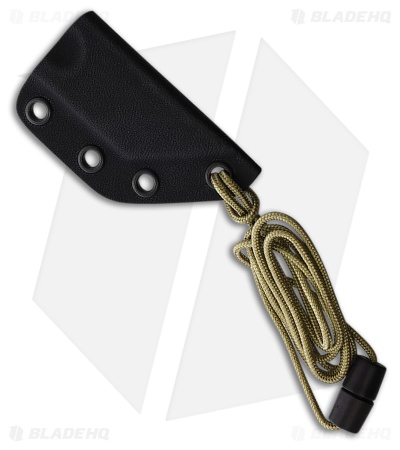 TOPS Knives Mini ALRT Neck Knife Black 1095 Steel (1.25" Black)