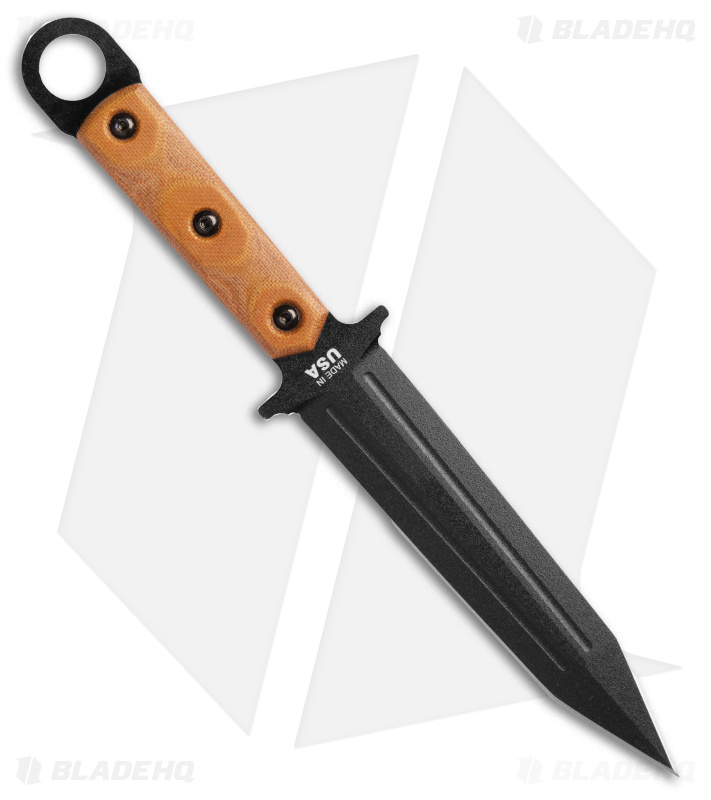 TOPS Knives Modern Gladius Knife (6.5" Black Traction Coating) MGLAD-01